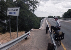 Crossing the Okavango.